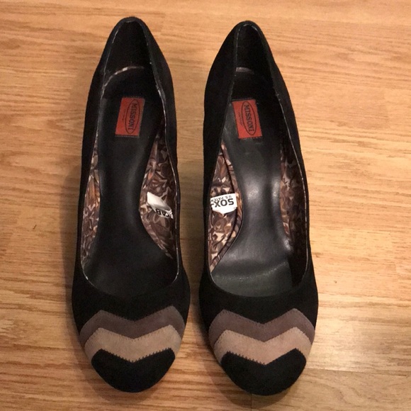Missoni for Target Black Block Heels with zigzag 9 - Picture 1 of 6